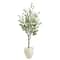 5ft. Eucalyptus Artificial Tree in White Planter